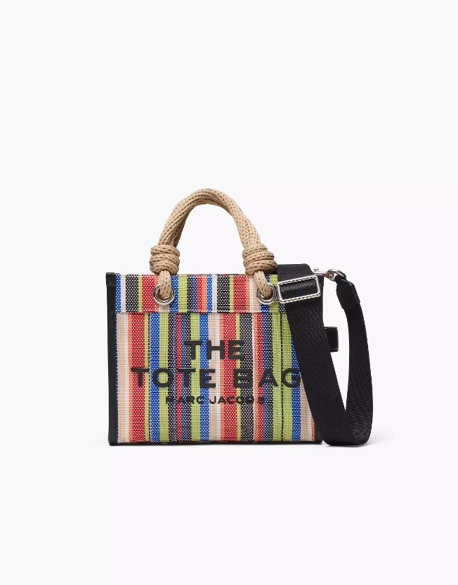 The Stripe Mesh Small Tote Bag